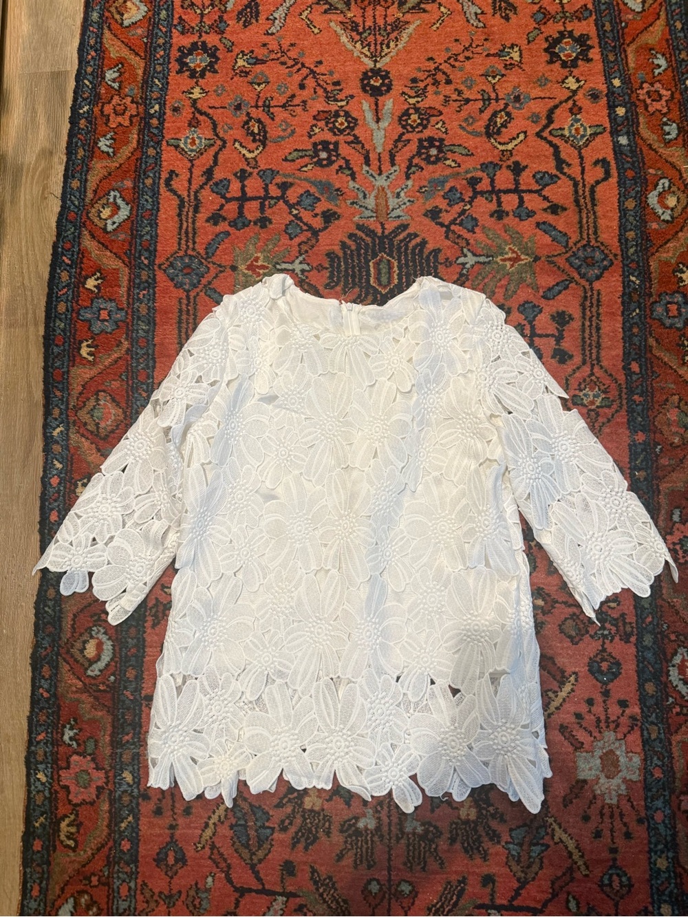 Anthropologie White Floral Lace Women's Top